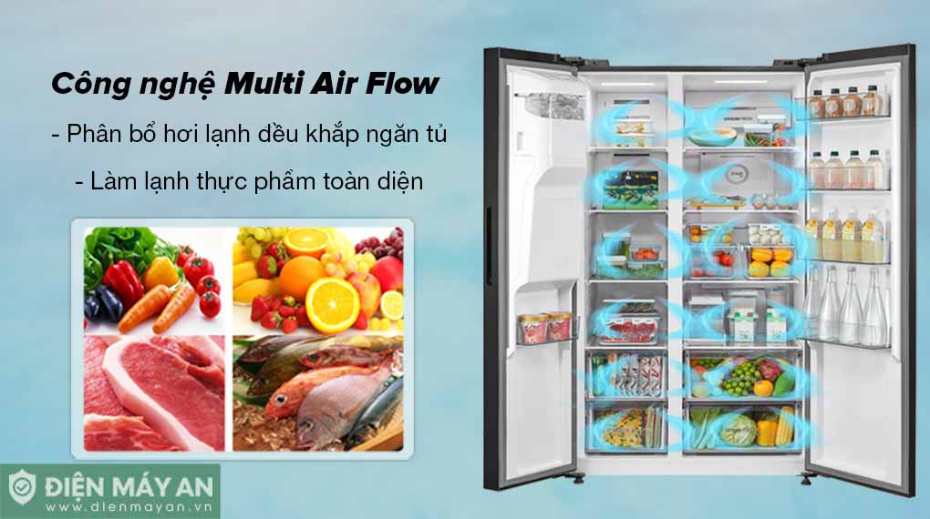 Tủ Lạnh Toshiba Inverter 568 Lít Side By Side GR-RS755WIA-PGV(22)-XK - công nghệ làm lạnh